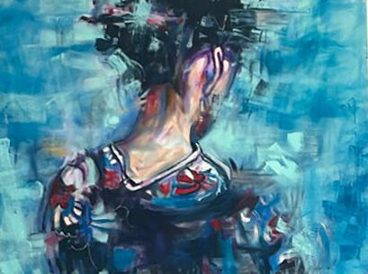 Tra Oriente e Occidente olio su tela 100x80 2023